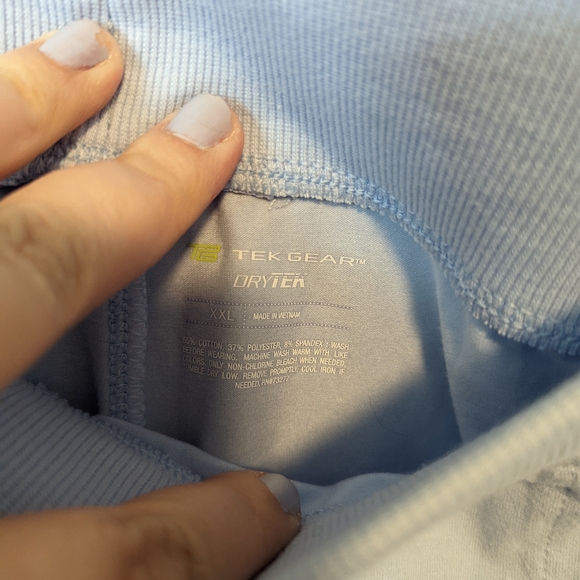 🔥Tek Gear Mid Rise Light Blue Drawstring Active Shorts - Picture 5 of 6